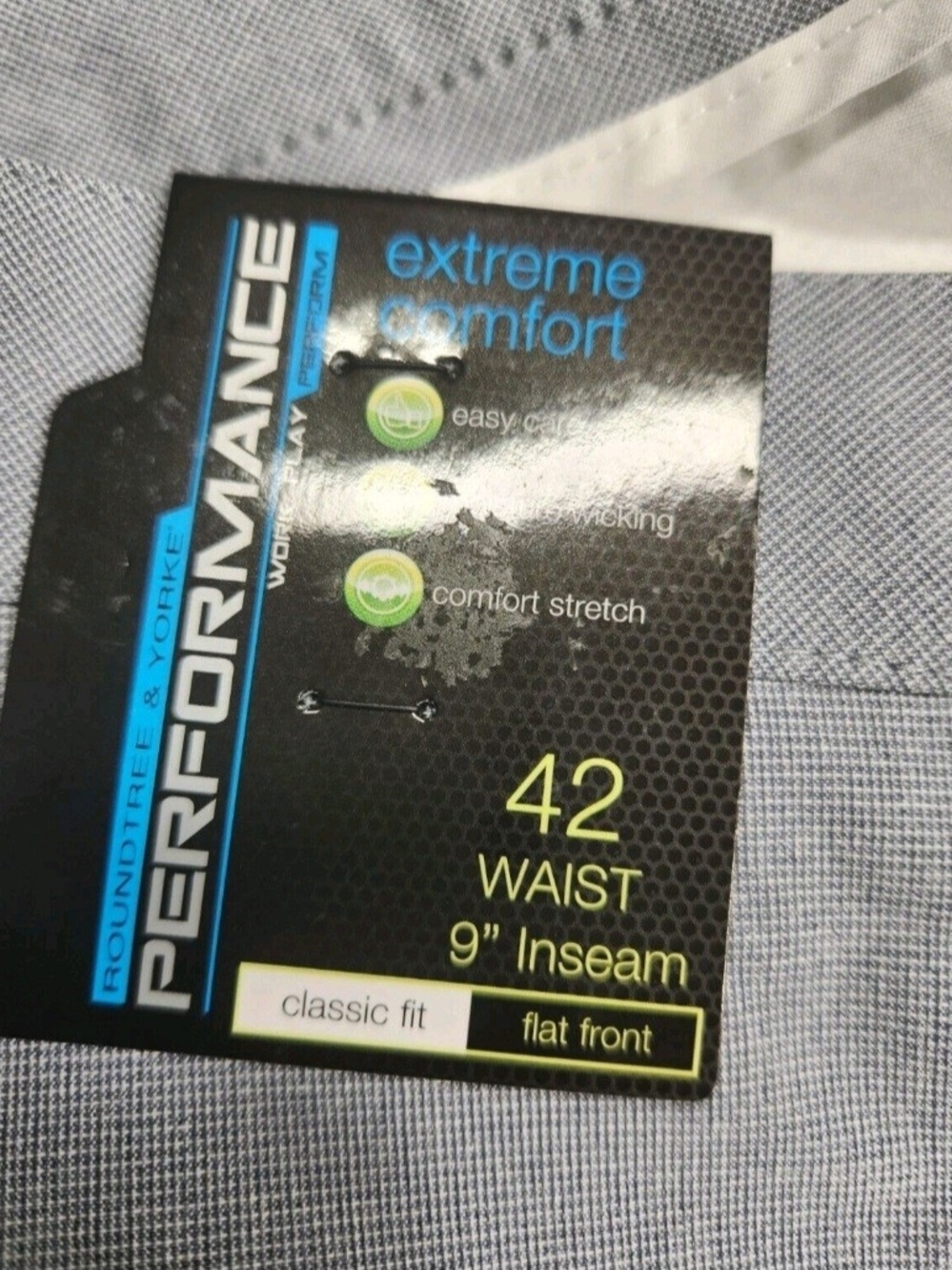 Roundtree & Yorke Mens Size 42 Performance classic fit/flat front shorts NWT 14 - Picture 5 of 7
